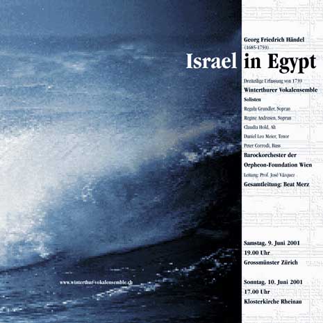 Poster for Händel's Israel in Egypt, Switzerland