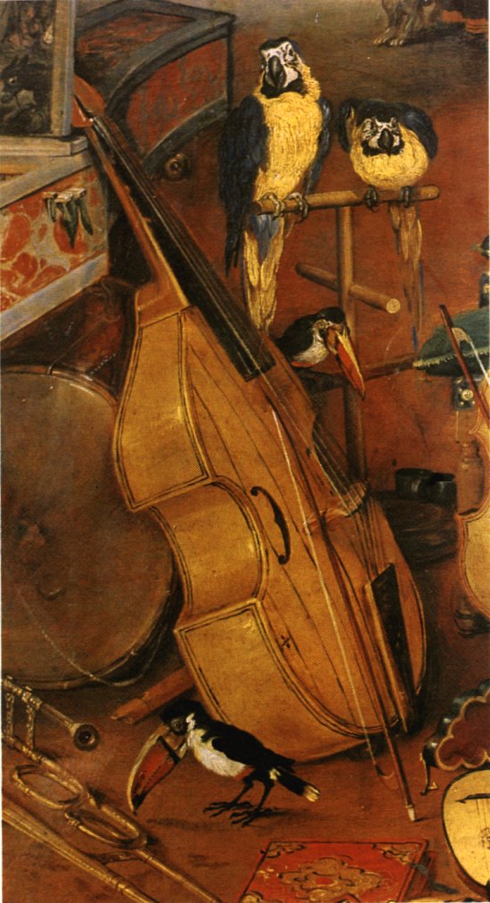Pieter Breughel: bass viola da gamba with a bent top
