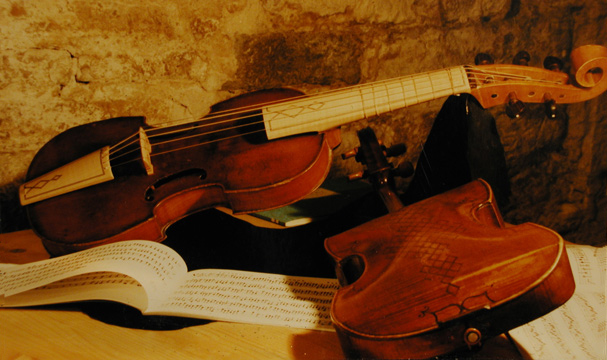 viola da gamba at exhibition Perugia