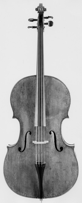 viola da gamba by Antonio Stradivari, now converted into a violoncello