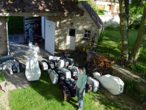 A bunch of flight cases