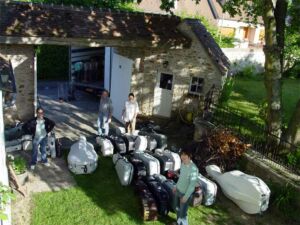 A bunch of flight cases