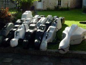 A bunch of flight cases