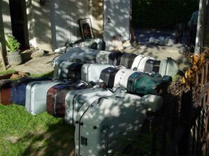 A bunch of flight cases